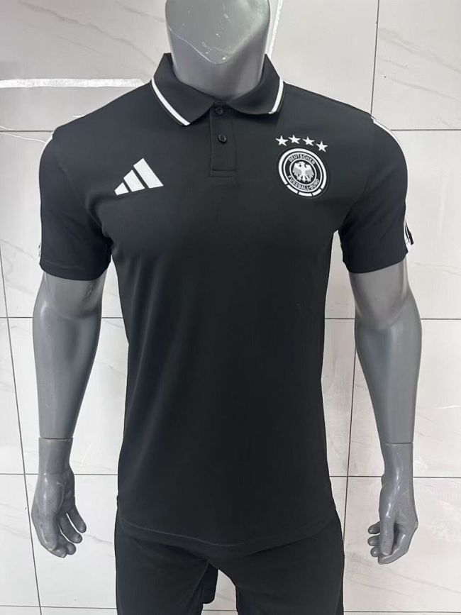 Fan Version 2026 Germany Black/White Soccer Polo Football Shirt