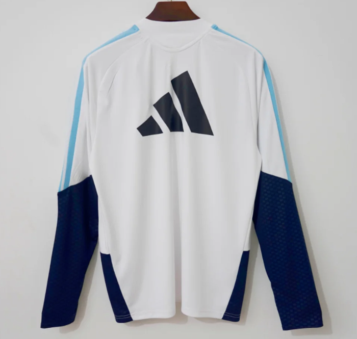 Long Sleeve 2026 Argentina White Soccer Training Sweater