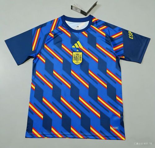 Fan Version 2026 Spain Blue/Red/Yellow Soccer Training Jersey España Camisetas de Futbol