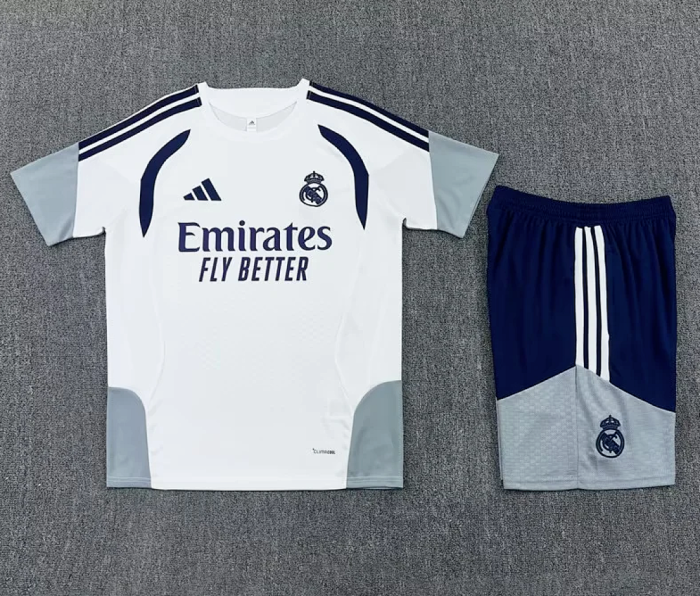 Adult Uniform 2026-2027 Real Madrid White Soccer Training Jersey and Shorts Football Kits