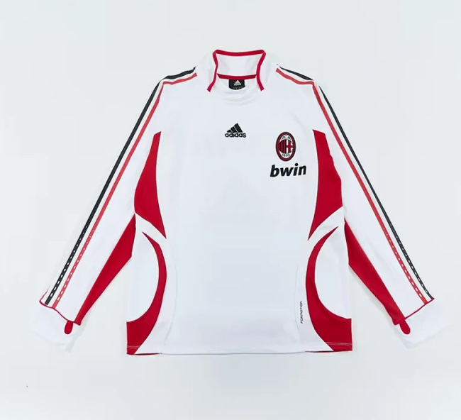 Retro Sweater 2006-2007 AC MILAN White Soccer Training Sweater Football Shirt