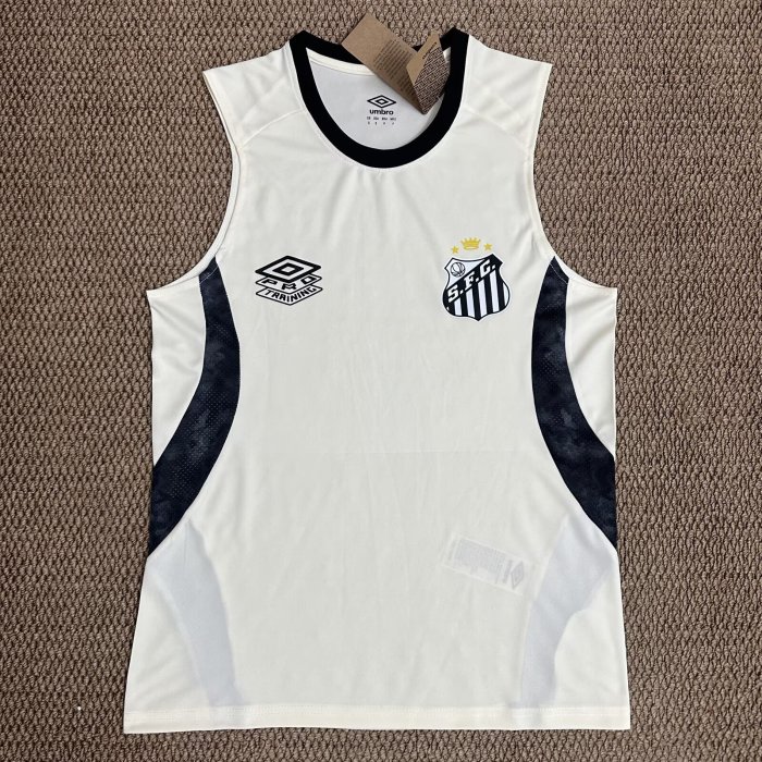 Fan Version 2026-2027 Santos White Soccer Training Vest Football Shirt