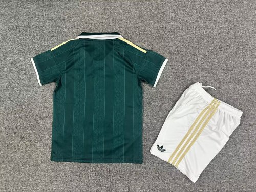 Youth Uniform Kids Kit 2026 South Africa Away Green Soccer Jersey Shorts Child Football Set