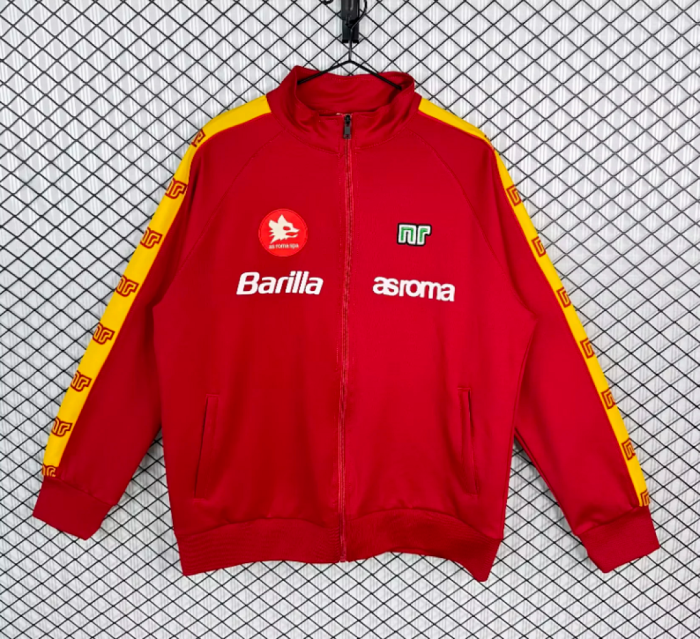 Retro Jacket 1998-1999 As Roma Red Soccer Windbreaker Jacket Football Jacket
