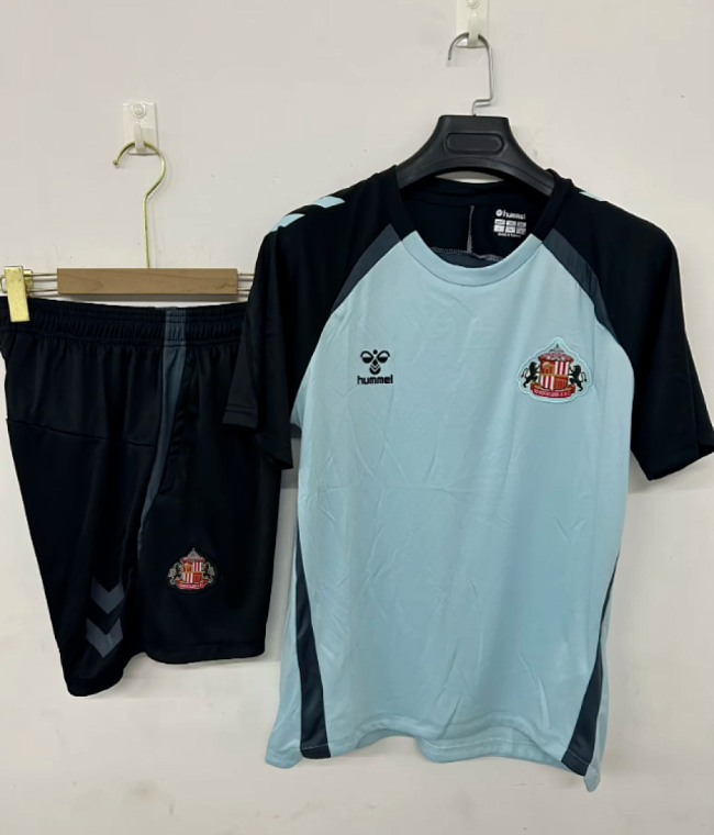 Adult Uniform 2026-2027 Sunderland Blue Soccer Training Jersey and Shorts Football Kits