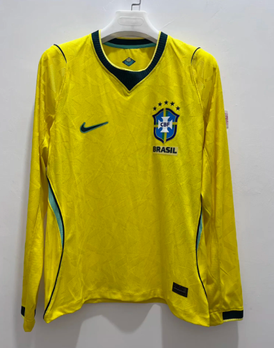 Long Sleeve Player Version 2026 Brazil Home Soccer Jersey Brasil Camisetas de Futbol