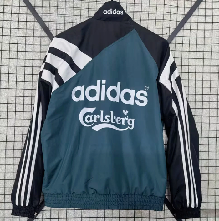 Retro Jacket 1995 Liverpool Green Soccer Windbreaker Jacket Football Jacket
