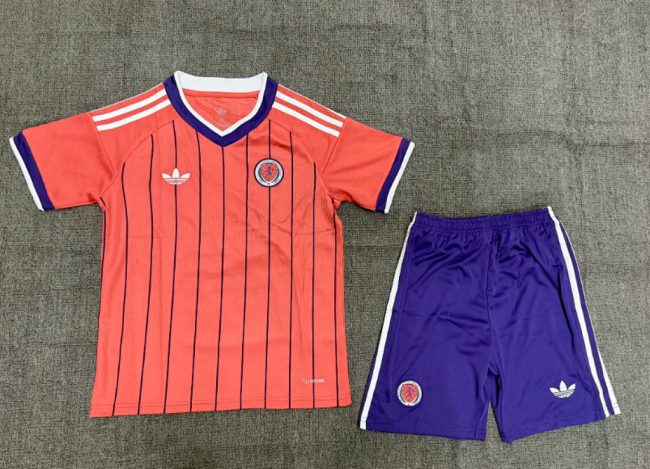 with Blue Shorts Youth Uniform Kids Kit 2026 Scotland Away Soccer Jersey Shorts Child Football Set