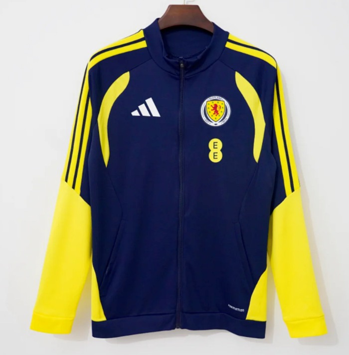 2026 Scotland Dark Blue/Yellow Soccer Windbreaker Jacket Football Jacket