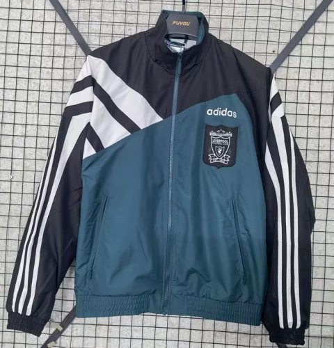 Retro Jacket 1995 Liverpool Green Soccer Windbreaker Jacket Football Jacket