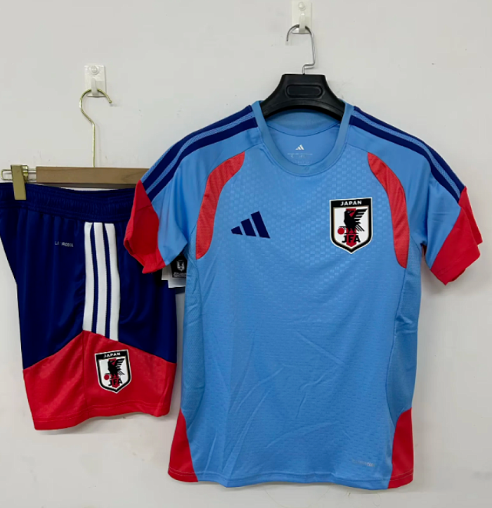 Adult Uniform 2026 Japan Blue Soccer Training Jersey and Shorts Football Kits