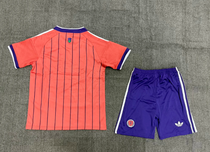 with Blue Shorts Youth Uniform Kids Kit 2026 Scotland Away Soccer Jersey Shorts Child Football Set