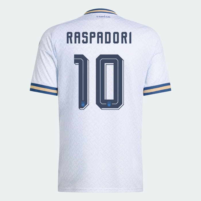 Fan Version 2026 Italy #13 CALAFRORI #18 BARELLA #3 DIMARCO #5 LOCATELLI #14 CHIESA #10 RASPADORI #8 TONALI Away White Soccer Jersey Football Shirt
