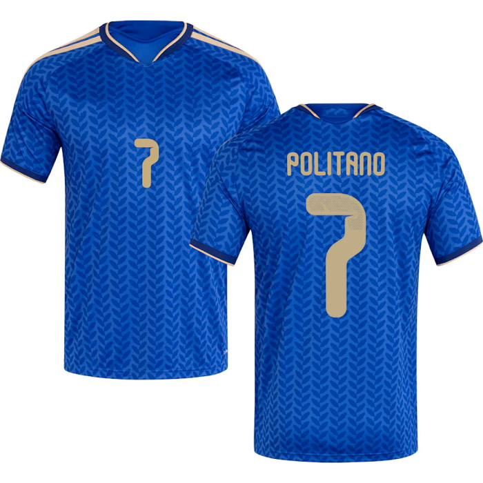 Fan Version 2026 Italy #13 CALAFRORI #18 BARELLA #3 DIMARCO #5 LOCATELLI #14 CHIESA #10 RASPADORI #8 TONALI Home Soccer Jersey Football Shirt