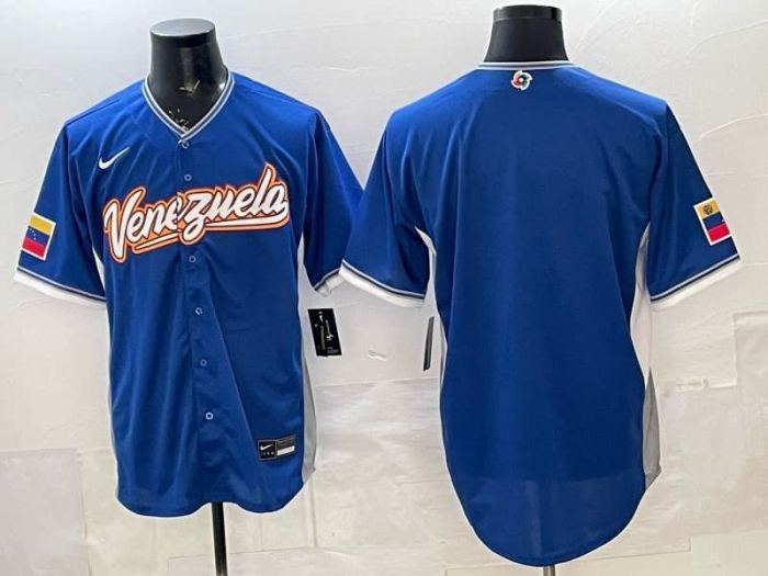 2026 World Baseball Classic Jersey Venezuela Blue Baseball Jersey MLB Shirt