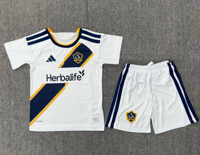 Youth Uniform Kids Kit 2026-2027 Los Angeles Galaxy Home Soccer Jersey Shorts Child Football Set