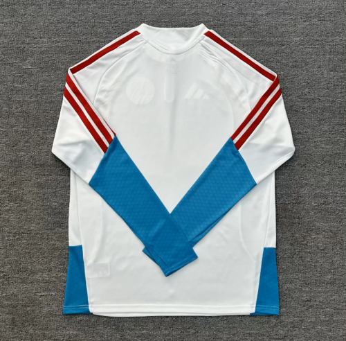 Long Sleeve 2026 Colombia White Soccer Training Sweater
