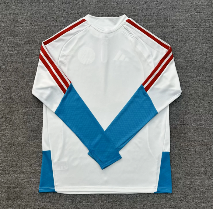 Long Sleeve 2026 Colombia White Soccer Training Sweater
