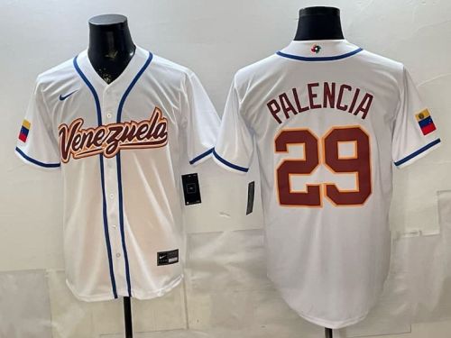 2026 World Baseball Classic Jersey Venezuela PALENCIA 29 White Baseball Jersey WBC MLB Shirt