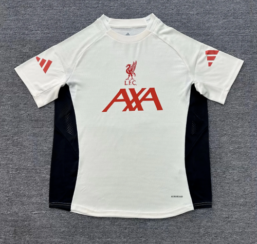 Player Version 2025-2026 Liverpool White/Black Soccer Training Jersey Football Shirt