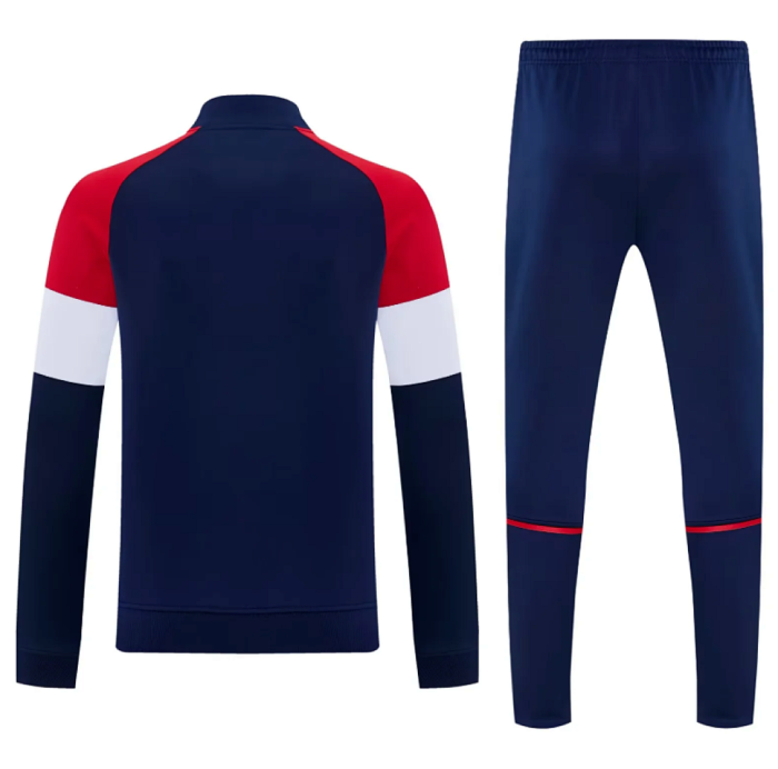 2026 Bayern Munich Dark Blue/Red Windbreaker Jacket Football Jacket and Pants