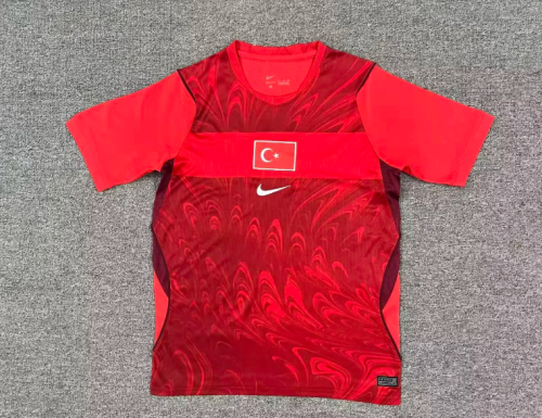 Fan Version 2026 Turkey Away Red Soccer Jersey Football Shirt