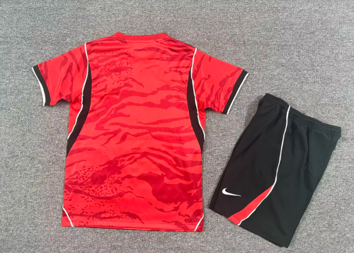 Youth Uniform Kids Kit 2026 South Korea Home Soccer Jersey Shorts Child Football Set