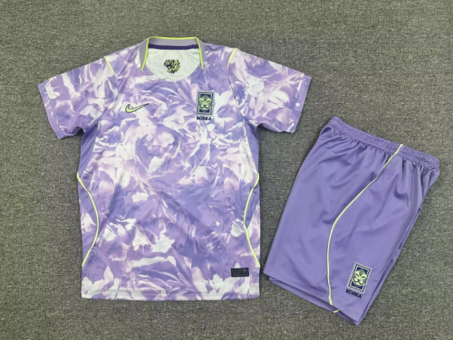 Youth Uniform Kids Kit 2026 South Korea Away Soccer Jersey Shorts Child Football Set
