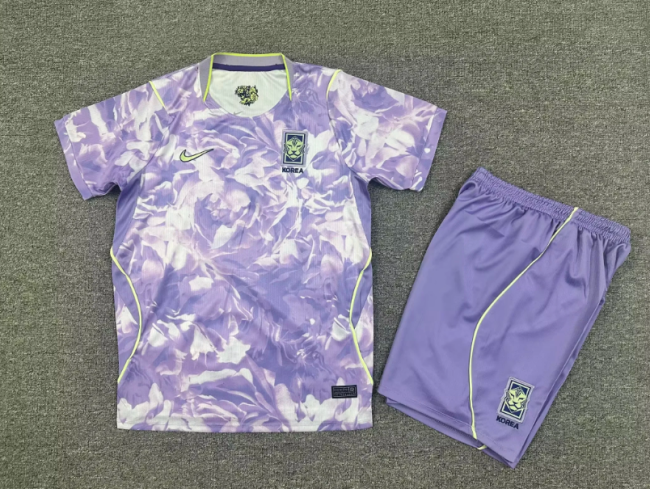 Youth Uniform Kids Kit 2026 South Korea Away Soccer Jersey Shorts Child Football Set