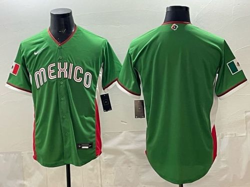 2026 World Baseball Classic Jersey Mexico Green Baseball Jersey WBC MLB Shirt
