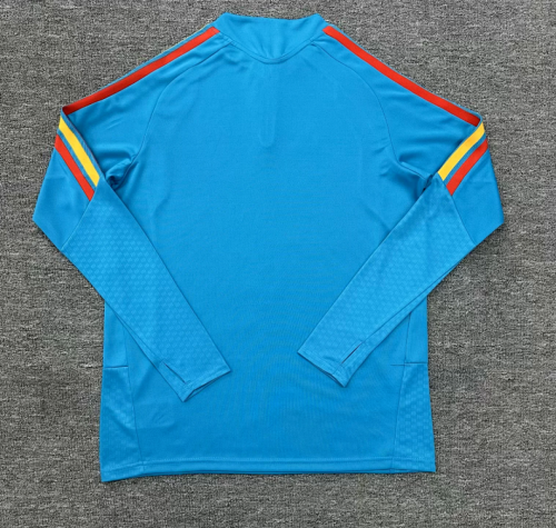 Long Sleeve 2026 Spain Blue Soccer Training Sweater
