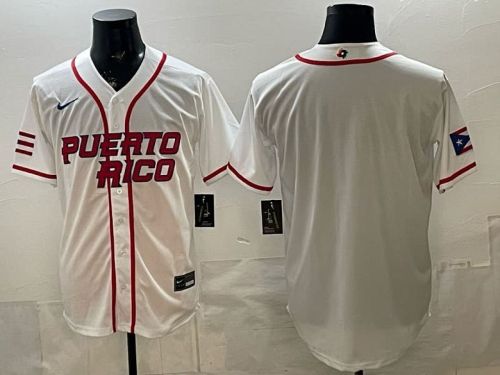 Puerto Rico 2026 World Baseball Classic Jersey White Blank MLB Shirt