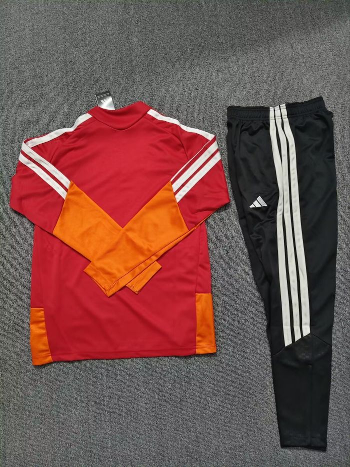 2026 Wales Red/Orange Soccer Training Sweater and Pants Football Kit