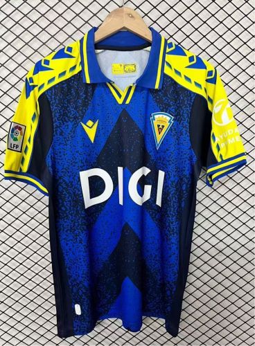 with LFP Patch Fan Version CADIZ 2025-2026 Cadiz Retro Model Soccer Jersey Football Shirt