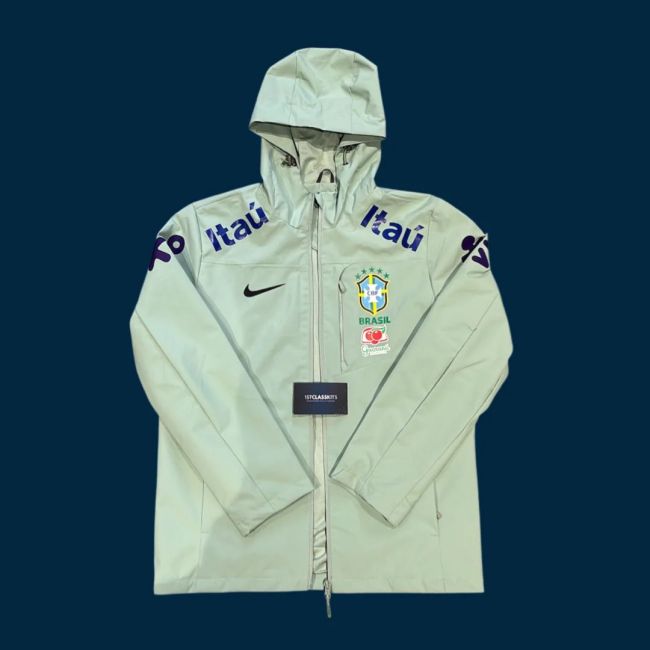 2026 Brazil Light Green Soccer Windbreaker Jacket Football Jacket