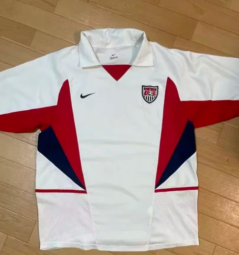Retro Jersey 2002 USA Home Soccer Jersey Vintage United States Football Shirt