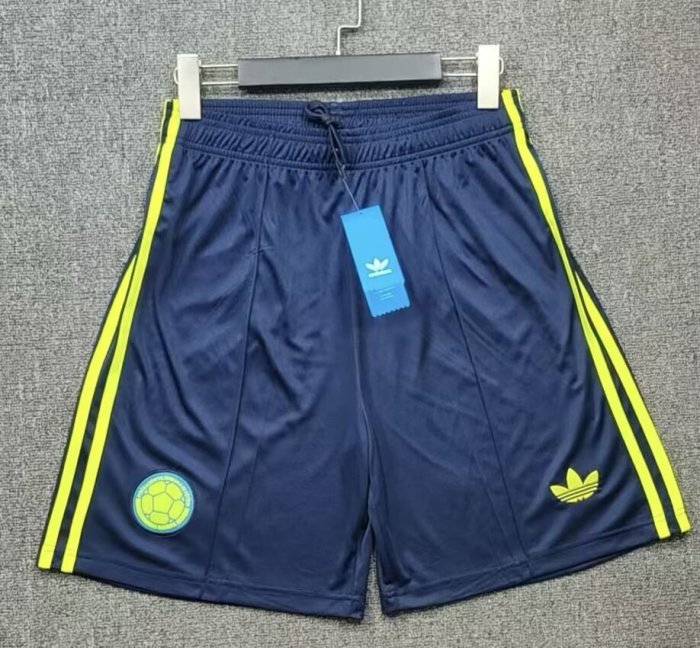 Fan Version 2026 Colombia Away Soccer Shorts Columbia Football Shorts