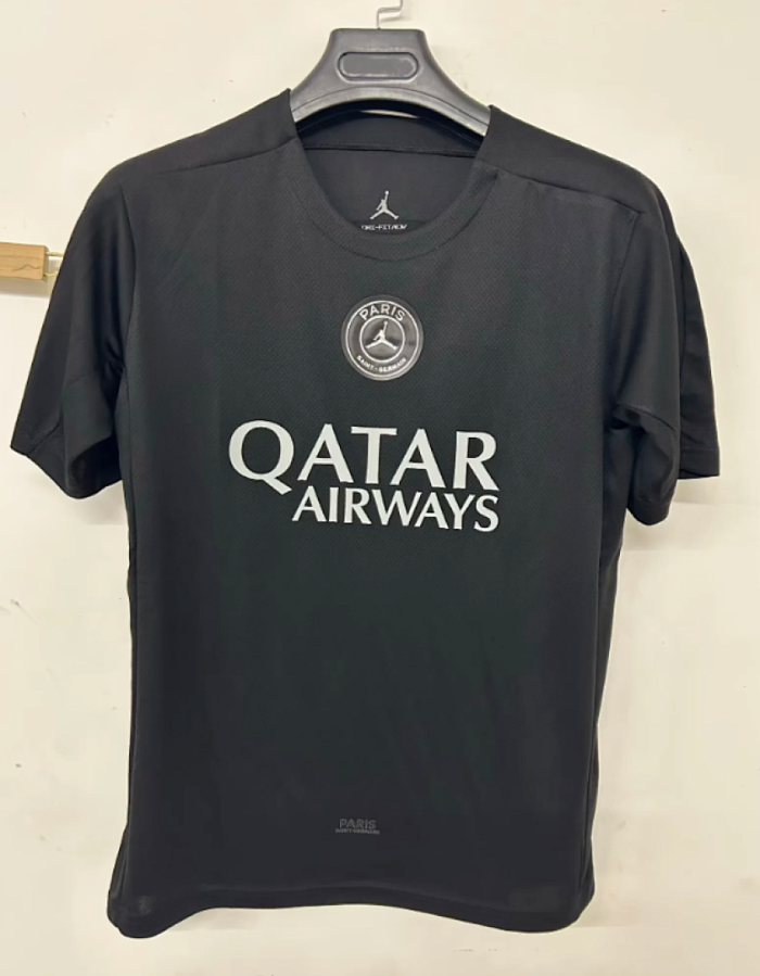 Fan Version 2026-2027 PSG Black Soccer Training Jersey Paris Football Maillot