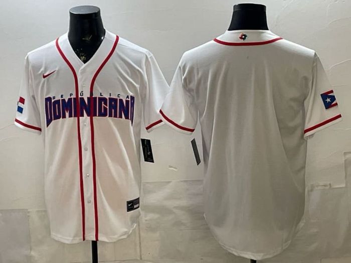2026 World Baseball Jersey Dominican Republic Blank White MLB Jersey MLB Shirt