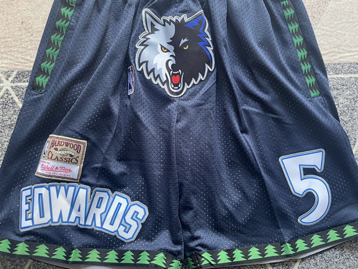 with Pocket Retro Minnesota Timberwolves Dark Blue NBA Shorts Basketball Pants