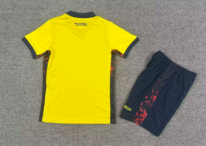 Youth Uniform Kids Kit Ecuador 2026 Home Soccer Jersey Shorts Child Football Set