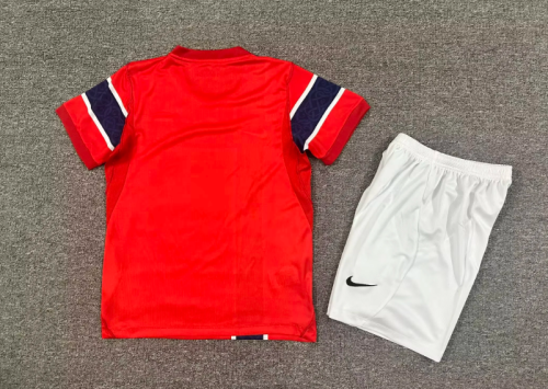 Youth Uniform Kids Kit 2026 Norway Home Soccer Jersey Shorts  Child Football Set