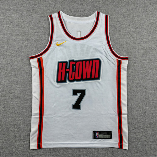 2025 City Edition Houston Rockets DURANT 7 White Basketball Shirt NBA Jersey