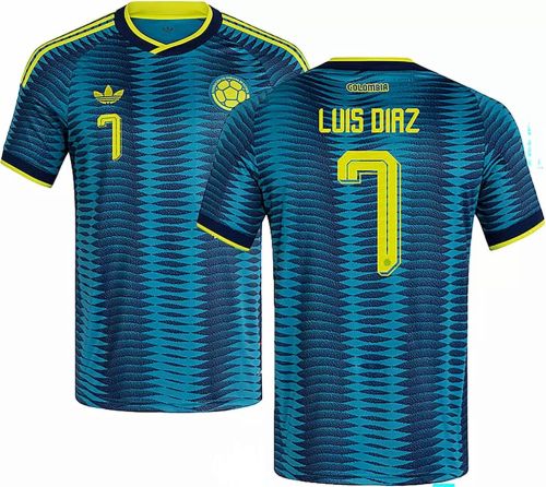 Fan Version 2026 Colombia LUIS DIAZ 7 Away Soccer Jersey Camisetas de Futbol