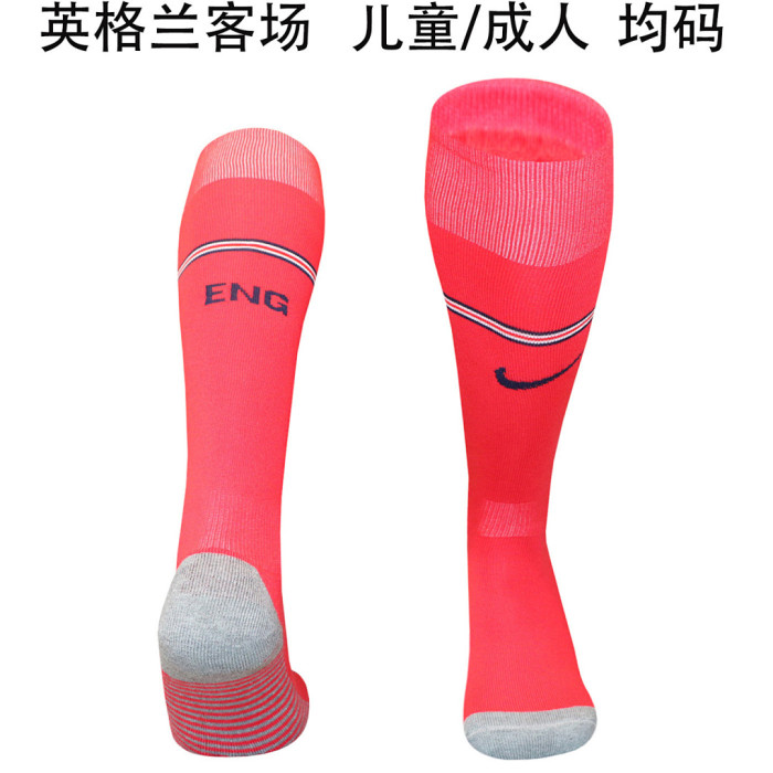 Youth/Adult 2026 World Cup England Away Red Soccer Socks Football Socks