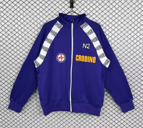 Retro Jacket 1986-1987 Napoli Purple Soccer Windbreaker Jacket Napoles Football Jacket
