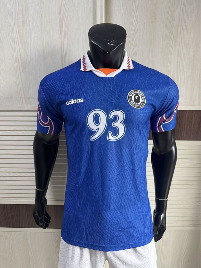 Player Version ADX bape 93 Blue Soccer Jersey Football Shirt