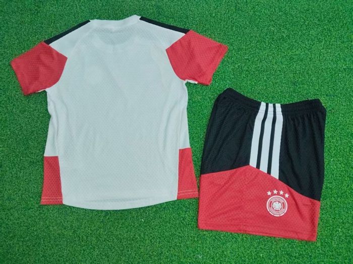 Player Version Youth Uniform Kids Kit 2026 Germany White Soccer Training Jersey Shorts Child Football Set