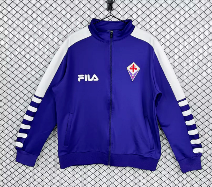 Retro Jacket 1999-2000 Fiorentina Purple Soccer Windbreaker Jacket Football Jacket