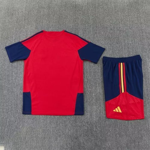 Adult Uniform 2026 Spain Red Soccer Training Jersey and Shorts Football Kits